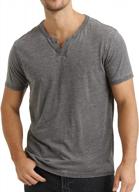 men's henley shirts - casual long and short sleeve henley t-shirts in regular fit, lightweight button tops by yacooh logo