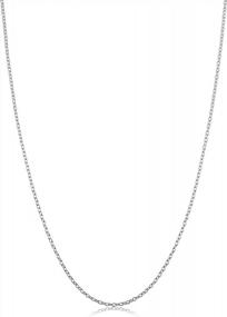 img 4 attached to Women'S Sterling Silver Or Yellow Gold Over Sterling Silver Cable Chain Necklace - 1.2 Mm, 1.6 Mm & 2.1 Mm Sizes!