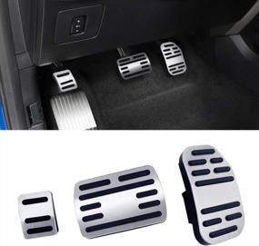 img 1 attached to Upgrade Your Ford F150 2015-2018 / Ford Raptor 2017-2018 With Jaronx No-Drill Pedal Covers - Aluminum Alloy Anti-Slip Gas & Break Pedal Pad Set For Improved Acceleration And Safety