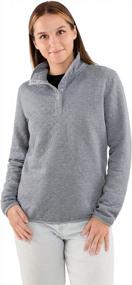 img 1 attached to Женская стеганая толстовка с длинным рукавом и застежкой на пуговицах, пуловер, рубашка, топ