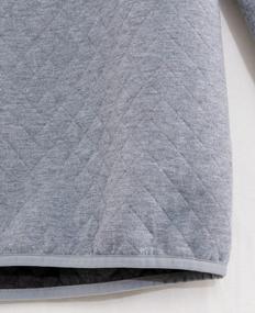 img 2 attached to Женская стеганая толстовка с длинным рукавом и застежкой на пуговицах, пуловер, рубашка, топ