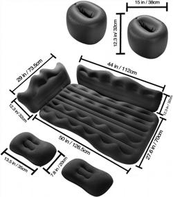 img 2 attached to Car Air Mattress For Back Seat SUV Cushion Flocking - Conlia Inflatable Car Backseat Air Mattress.