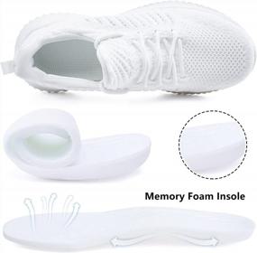 img 2 attached to Женские теннисные туфли: пена с эффектом памяти, легкие и дышащие для бега, тренировок в тренажерном зале и многого другого!