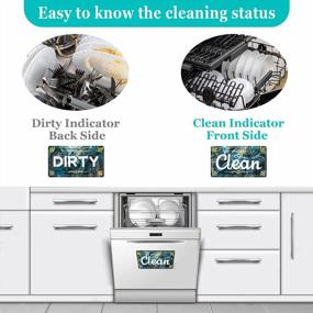 img 3 attached to Dirty Clean Dishwasher Magnet: Kitchen Organization & Storage Necessity!