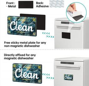 img 2 attached to Dirty Clean Dishwasher Magnet: Kitchen Organization & Storage Necessity!