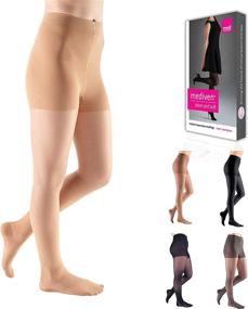img 4 attached to Flawless Compression: Get Comfort And Style With Women'S Closed Toe Pantyhose By Mediven Sheer & Soft In Toffee, VII-Standard, 15-20 MmHg