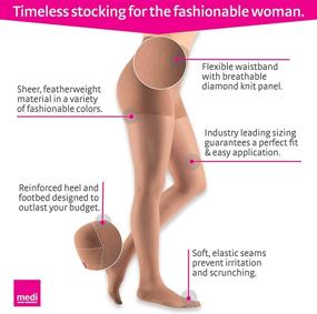 img 3 attached to Flawless Compression: Get Comfort And Style With Women'S Closed Toe Pantyhose By Mediven Sheer & Soft In Toffee, VII-Standard, 15-20 MmHg