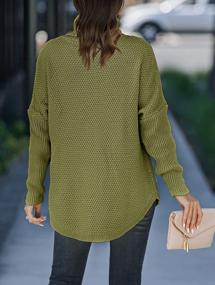 img 1 attached to Women'S Turtleneck Tunic Sweater - MEROKEETY Long Sleeve Oversized Chunky Knit Pullover Jumper Top