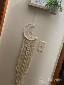 img 7 attached to Unique Handmade Black Macrame Moon Dream Catcher - Perfect Gift For Girl Kids!