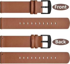 img 3 attached to 18Mm 20Mm 22Mm Quick Release Leather Watch Bands For Men & Women | WOCCI Flexible Replacement Straps