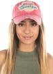 women's embroidered patch baseball cap - funky junque distressed vintage unconstructed hat 1 logo
