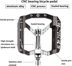 img 3 attached to ENLEE Non-Slip Mountain Bike Pedals - Lightweight Aluminum Alloy MTB Pedals With 3 Bearings And 9/16 Inch Axle For BMX And MTB Riding