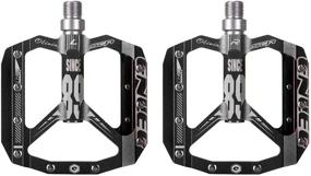 img 4 attached to ENLEE Non-Slip Mountain Bike Pedals - Lightweight Aluminum Alloy MTB Pedals With 3 Bearings And 9/16 Inch Axle For BMX And MTB Riding