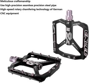 img 1 attached to ENLEE Non-Slip Mountain Bike Pedals - Lightweight Aluminum Alloy MTB Pedals With 3 Bearings And 9/16 Inch Axle For BMX And MTB Riding