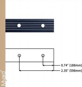 img 2 attached to Алюминиевые палубные балясины Myard 32-1 / 4 дюйма с винтами для ограждения лицевых перил, кованый стиль европейского барокко (50 шт., матовый черный)