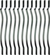 алюминиевые палубные балясины myard 32-1 / 4 дюйма с винтами для ограждения лицевых перил, кованый стиль европейского барокко (50 шт., матовый черный) логотип