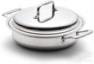 🍳 handcrafted 2.3 quart stainless steel saute pan with lid - induction cookware from usa logo
