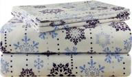 ❄️ pointehaven 200 gsm cal king flannel sheet set in snow drop color logo