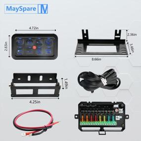 img 2 attached to MaySpare 8 Gang Switch Panel: On-Off LED Car Pod Touch Switch Box For Automotive Circuit Control & Relay System With Label Stickers