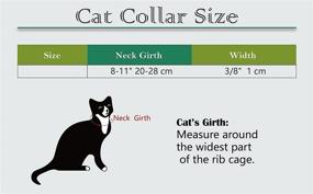 img 1 attached to 🐱 Pink CHUKCHI Heart Bling Cat Collar: Safety Belt & Bell Included, 8-11 Inches - Find the Perfect Accessory for Your Feline Friend!