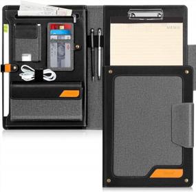 img 4 attached to Business Portfolio Folder With Clipboard, IPad/Tablet Holder And Document Sleeve - Black