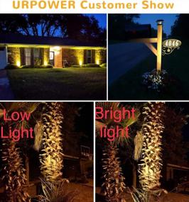 img 1 attached to Illuminate Your Outdoors With URPOWER Solar Lights: Waterproof, Adjustable And Auto On/Off For Garden, Pathway And Pool - 4Pack Warm White Spotlight
