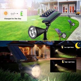 img 2 attached to Illuminate Your Outdoors With URPOWER Solar Lights: Waterproof, Adjustable And Auto On/Off For Garden, Pathway And Pool - 4Pack Warm White Spotlight