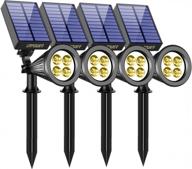 illuminate your outdoors with urpower solar lights: waterproof, adjustable and auto on/off for garden, pathway and pool - 4pack warm white spotlight logo