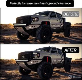 img 2 attached to 🚗 Lucosobie Lift Kit: Enhance Performance with 3" Front and 2" Rear Leveling for Chevy Silverado & GMC Sierra