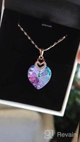 img 5 attached to Women's Heart Crystal Necklace - Elegant Gift Box Included - Dainty Pendant for Anniversary, Christmas, Mother's Day - Ideal Jewelry for Her