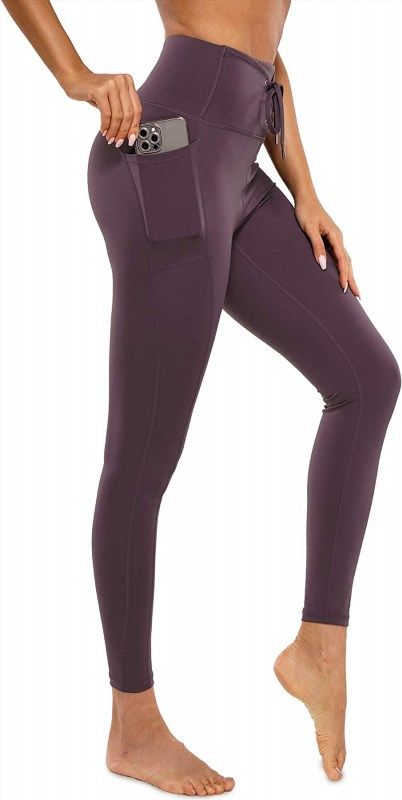 RACELO Women's High Waisted Yoga Leggings with Pocket Comfy