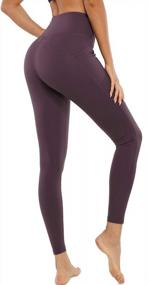 img 3 attached to Feel Comfy And Confident In RACELO'S High Waisted Yoga Leggings With Pocket - Perfect For Running And Athletic Workouts!