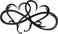 добавьте нотку любви в свой дом с металлическим настенным декором jielisi heart - стальное настенное украшение с двойным сердцем infinity для внутренних и наружных пространств логотип