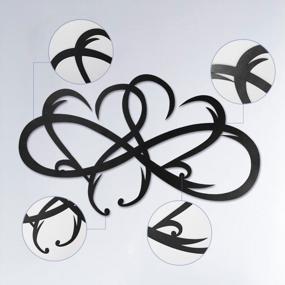 img 1 attached to Add A Touch Of Love To Your Home With JIELISI Heart Metal Wall Decor – Infinity Double Heart Steel Wall Decoration For Indoor And Outdoor Spaces