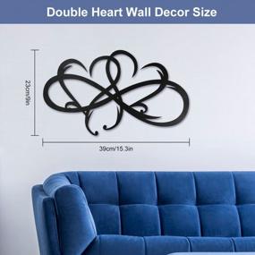 img 2 attached to Add A Touch Of Love To Your Home With JIELISI Heart Metal Wall Decor – Infinity Double Heart Steel Wall Decoration For Indoor And Outdoor Spaces