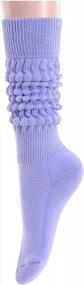 img 4 attached to Women'S Heavy Knit Slouch Socks In Orange, Yellow & Pink - Size 9-11
