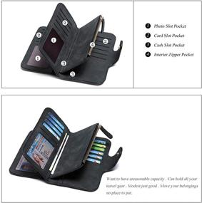 img 1 attached to Wallet Leather Designer Bifold Organizer Women's Handbags & Wallets - Wallets