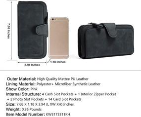 img 2 attached to Wallet Leather Designer Bifold Organizer Women's Handbags & Wallets - Wallets