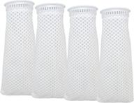 🧦 4-pack antioverflow filter socks, 4 inch honeycomb filter socks, 4 inch filter sock for saltwater aquarium, 4 inch ring, 14 inch long logo