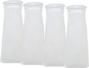 img 4 attached to 🧦 4-Pack Antioverflow Filter Socks, 4 inch Honeycomb Filter Socks, 4 inch Filter Sock for Saltwater Aquarium, 4 inch Ring, 14 inch Long