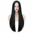 transform your look with mersi long black wigs for women - 27'' straight hair wig perfect for daily wear, parties, and halloween - with bonus wig cap s034bk logo