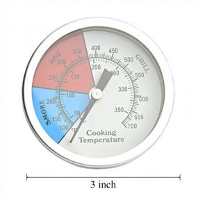 img 2 attached to Get Your BBQ Cooking To Perfection With Onlyfire Professional Thermometer 2-Pack For Charcoal Smokers & Gas Grills - 3" Temperature Gauge