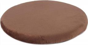 img 4 attached to Memory Foam Round Stool Cushion For Small Chairs - Sigmat 13In In Coffee Color