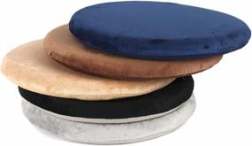 img 2 attached to Memory Foam Round Stool Cushion For Small Chairs - Sigmat 13In In Coffee Color