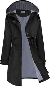 img 4 attached to JASAMBAC Womens Jacket Waterproof Windbreaker Women's Clothing ~ Coats, Jackets & Vests