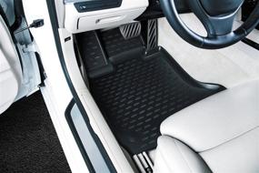 img 3 attached to 🚗 Premium Custom Fit Floor Mats & Seat Liners for Nissan Murano 2015-2022: All-Weather Full Set, Black (All Models)