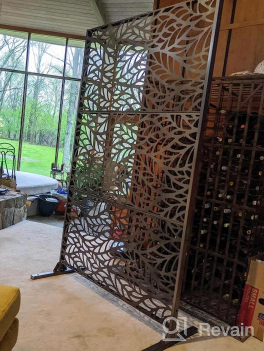 img 1 attached to Veradek Star Decorative Outdoor Divider Set With Stand, Corten Steel review by Angie Johnson