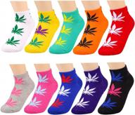 stay stylish and slip-free with agapass women's 8-pair no show ankle socks in multicolors2 logo