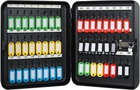 img 4 attached to Large Key Cabinet With 48 Hooks And Combination Lock, Wall-Mounted Key Box, 11.8" X 9.2" X 3