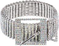 💎 crystal rhinestone sparkle waistband: a must-have women's accessory belt logo